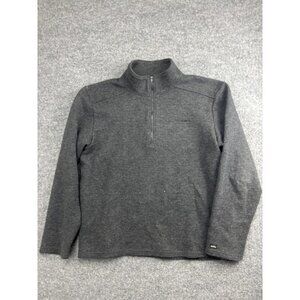 KAVU Sweater Mens Large Gray Half Zip Pullover‎ Wool Blend Outdoor Casual